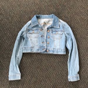 Cropped jean jacket